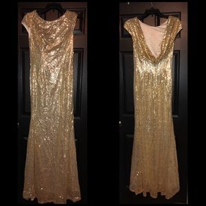 Gold sequin gown